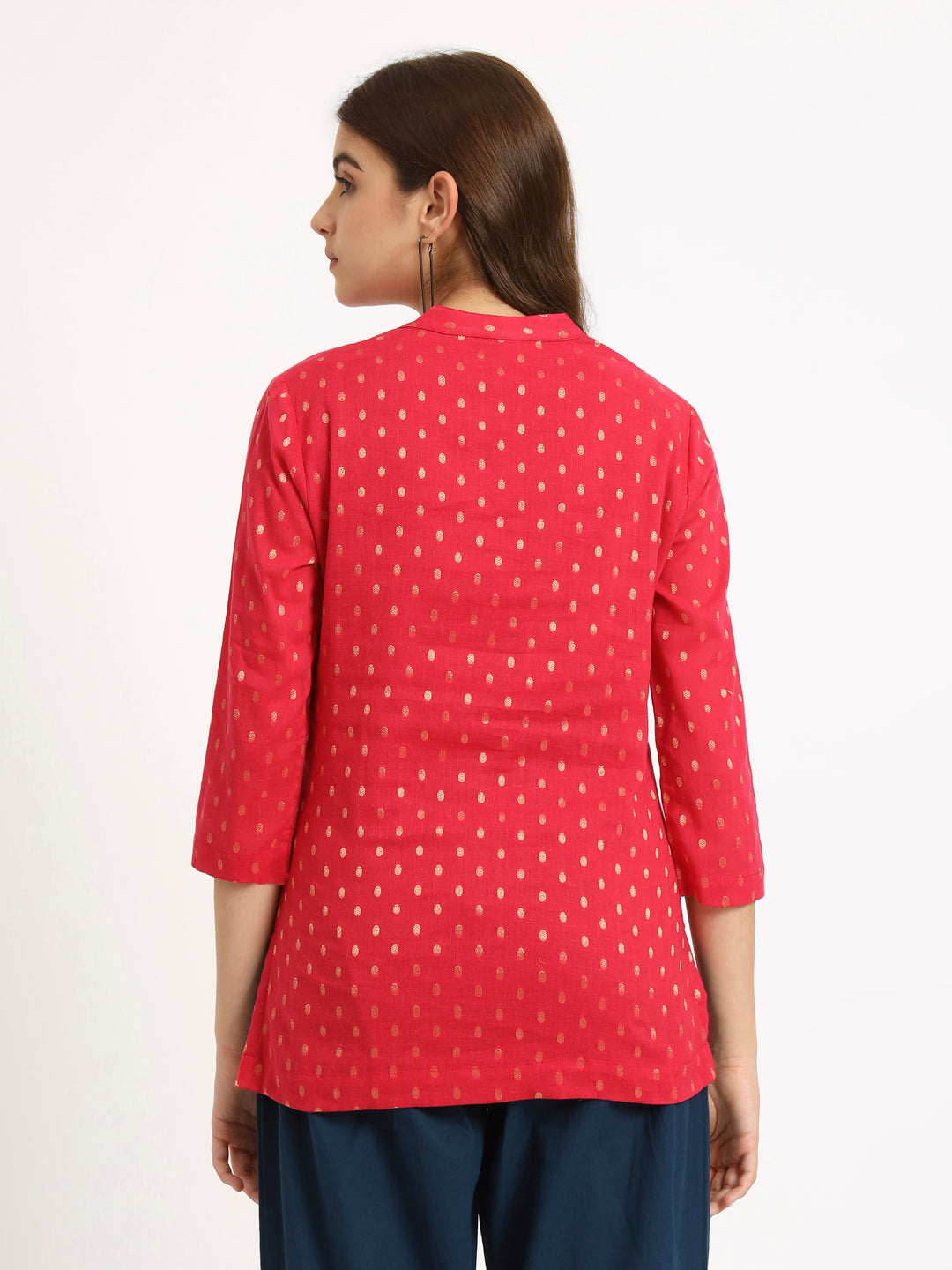 Red Buta Short Kurti