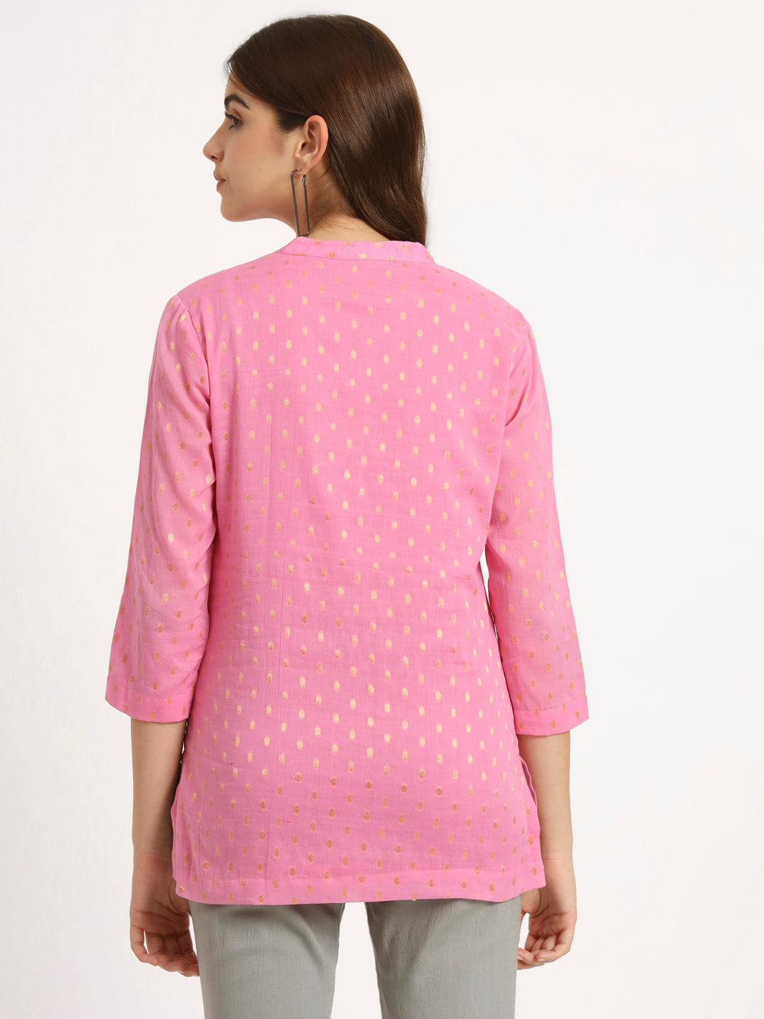 Blush Pink Buta Short Kurti
