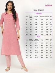 Rose Fog Linen Kurti Set