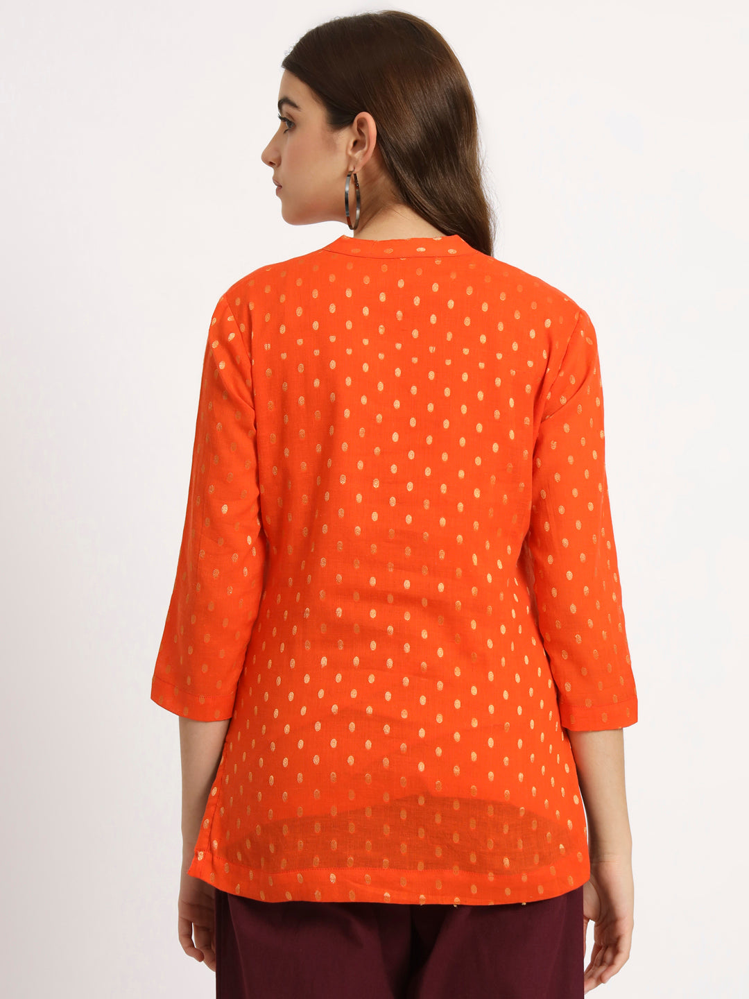 Blush Pink & Orange Buta Short Kurti Combo