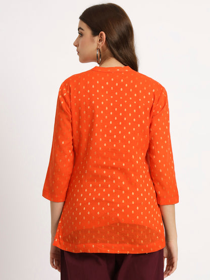 Blush Pink & Orange Buta Short Kurti Combo