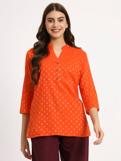Blush Pink & Orange Buta Short Kurti Combo