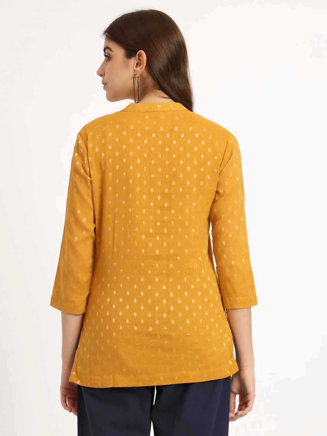 Rani Pink & Dark Mustard Buta Short Kurti Combo