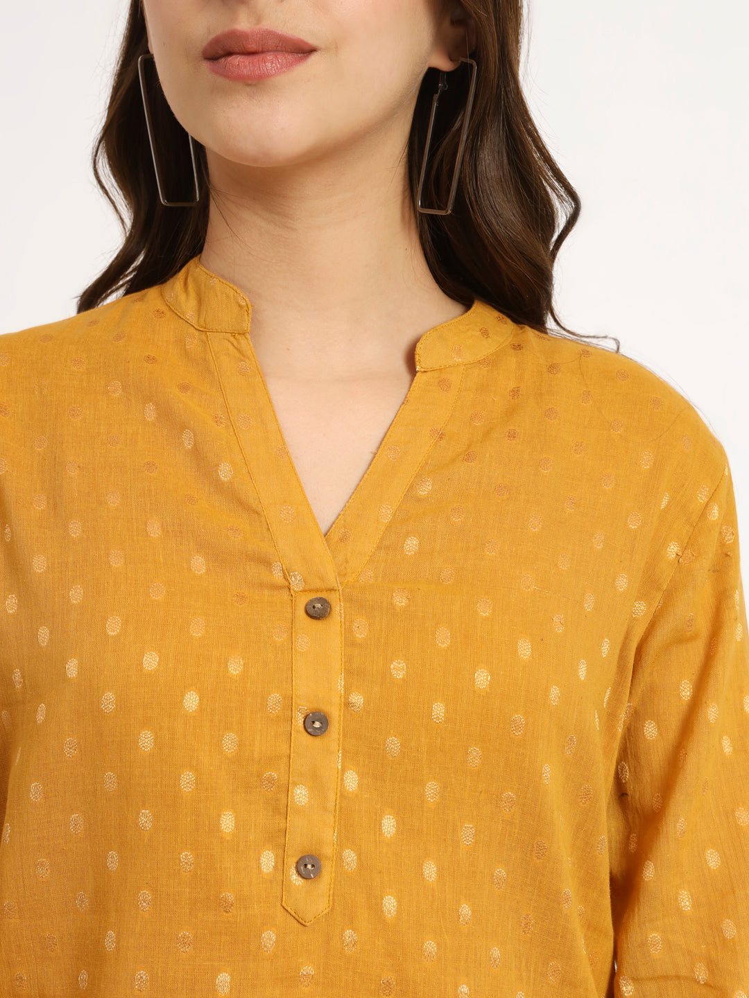 Rani Pink & Dark Mustard Buta Short Kurti Combo