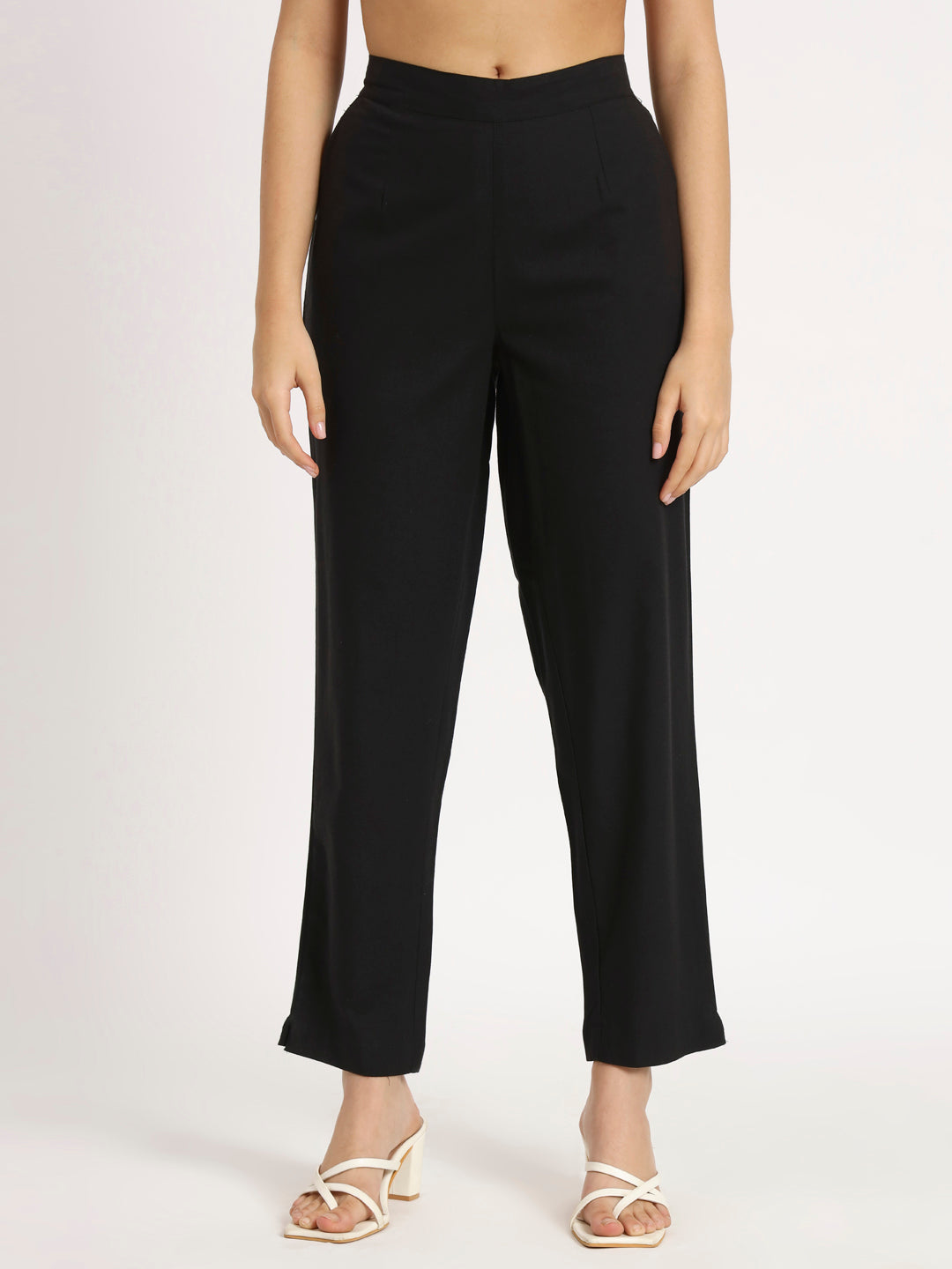 Black Cotton Pants