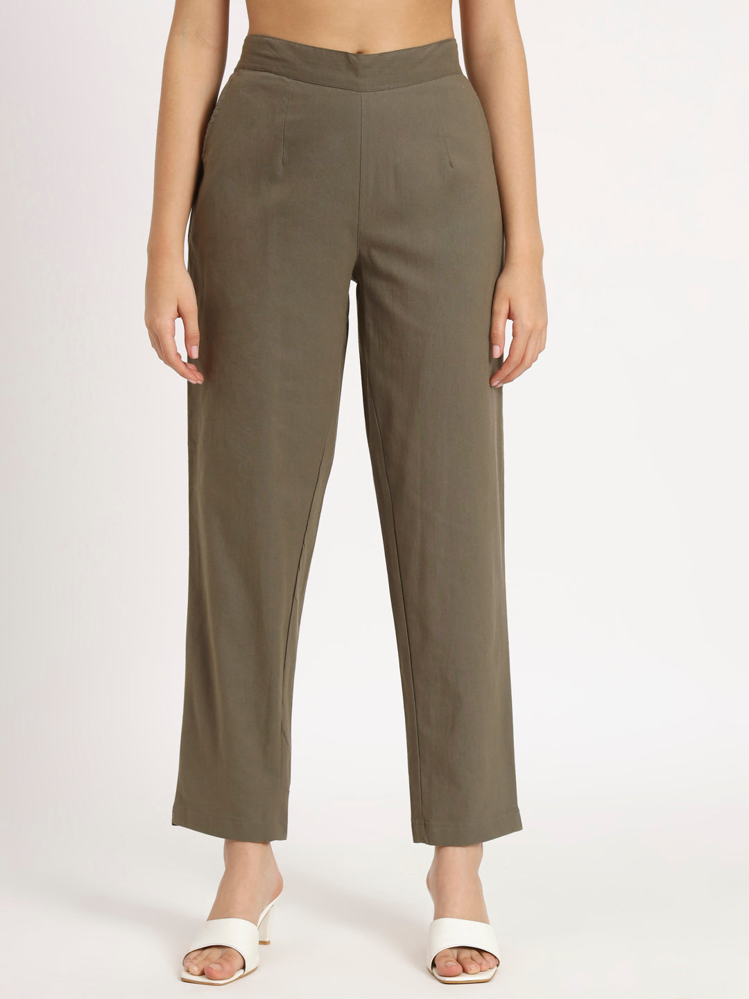 Ash Grey Cotton Pants