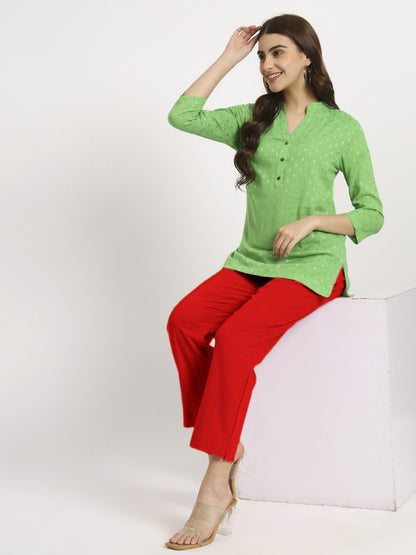 Red Cotton Pant