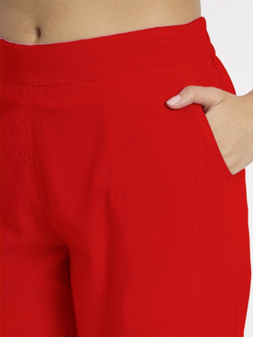 Red Cotton Pant