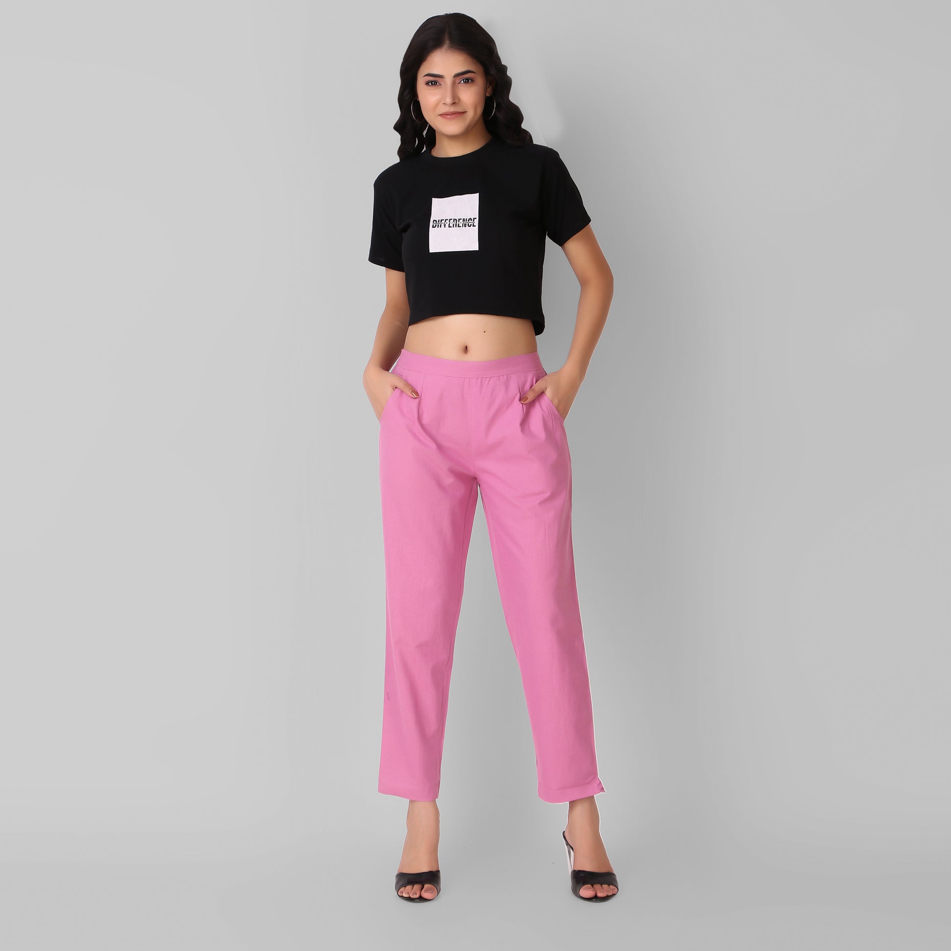 Rose Taupe Cotton Pants