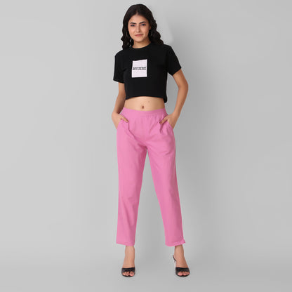 Rose Taupe Cotton Pants