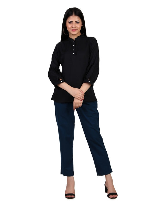 Peacock Blue Cotton Pant